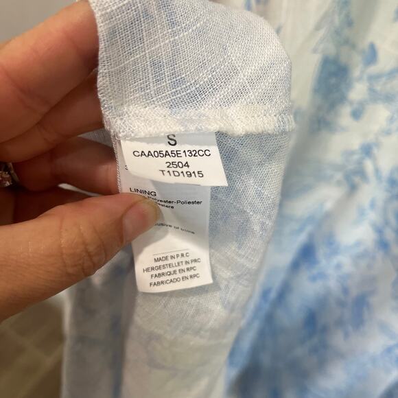 Cupshe x Kelsey Anderson Blue White Floral Midi Dress Sundress SZ Small - Picture 6 of 14